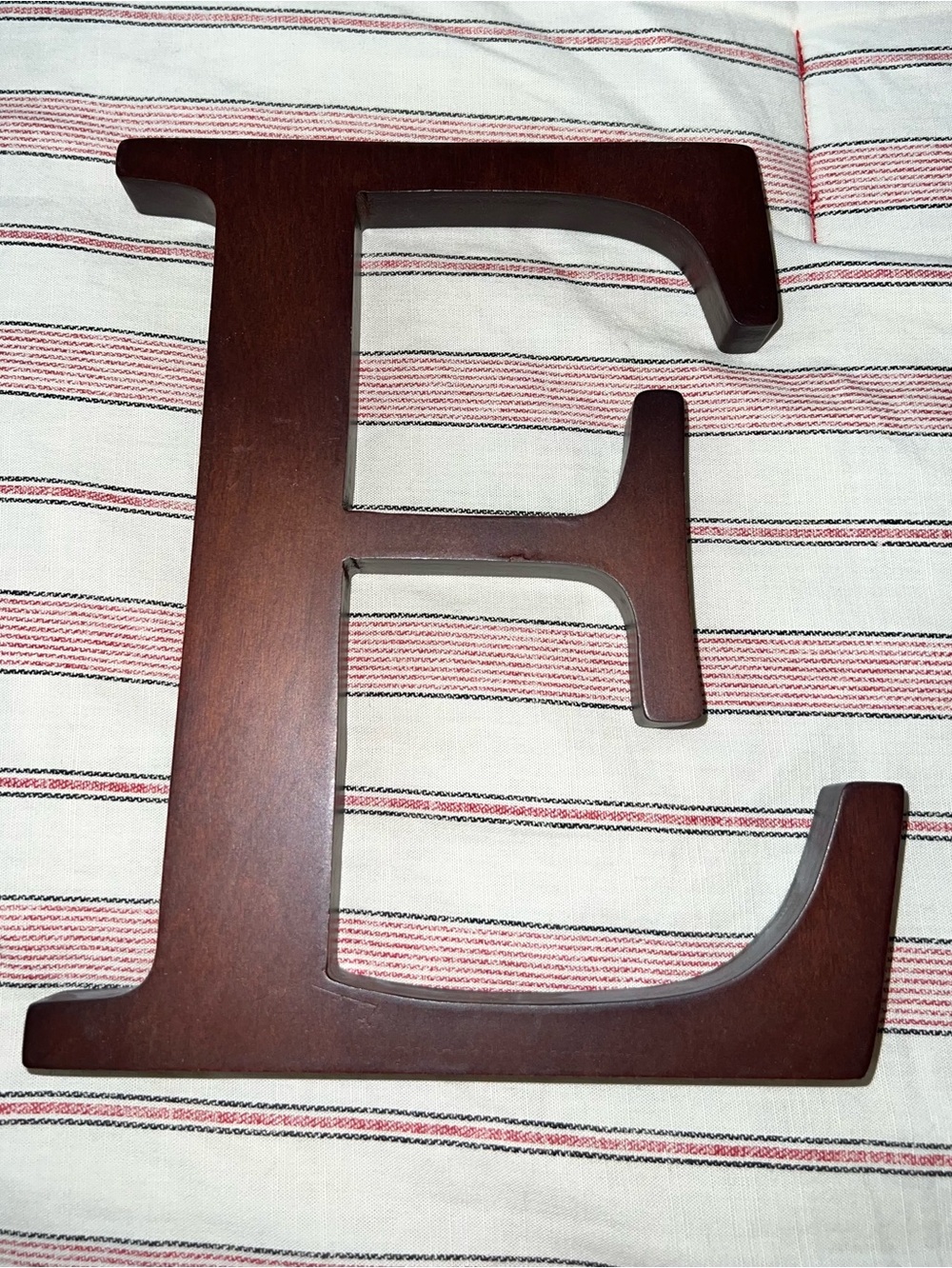 Pottery Barn Kids Wooden Letter E in Warm Brown